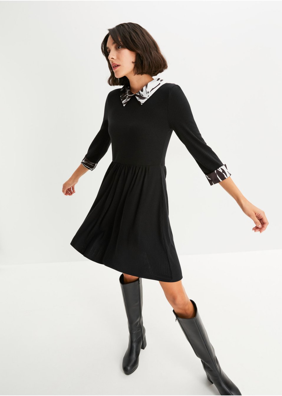 Robe avec col chemisier
