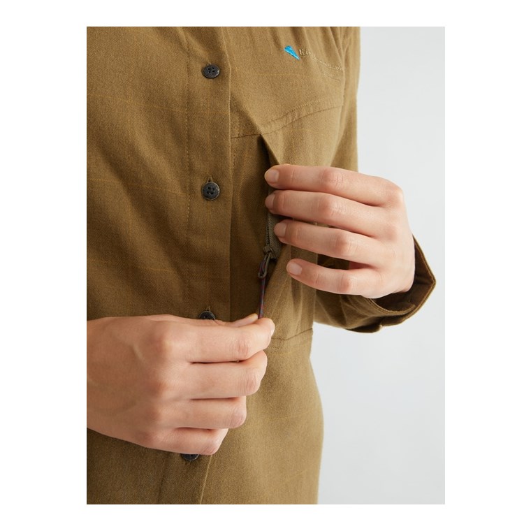Klättermusen Helheim LS Shirt W's Smoke Grey-Clay