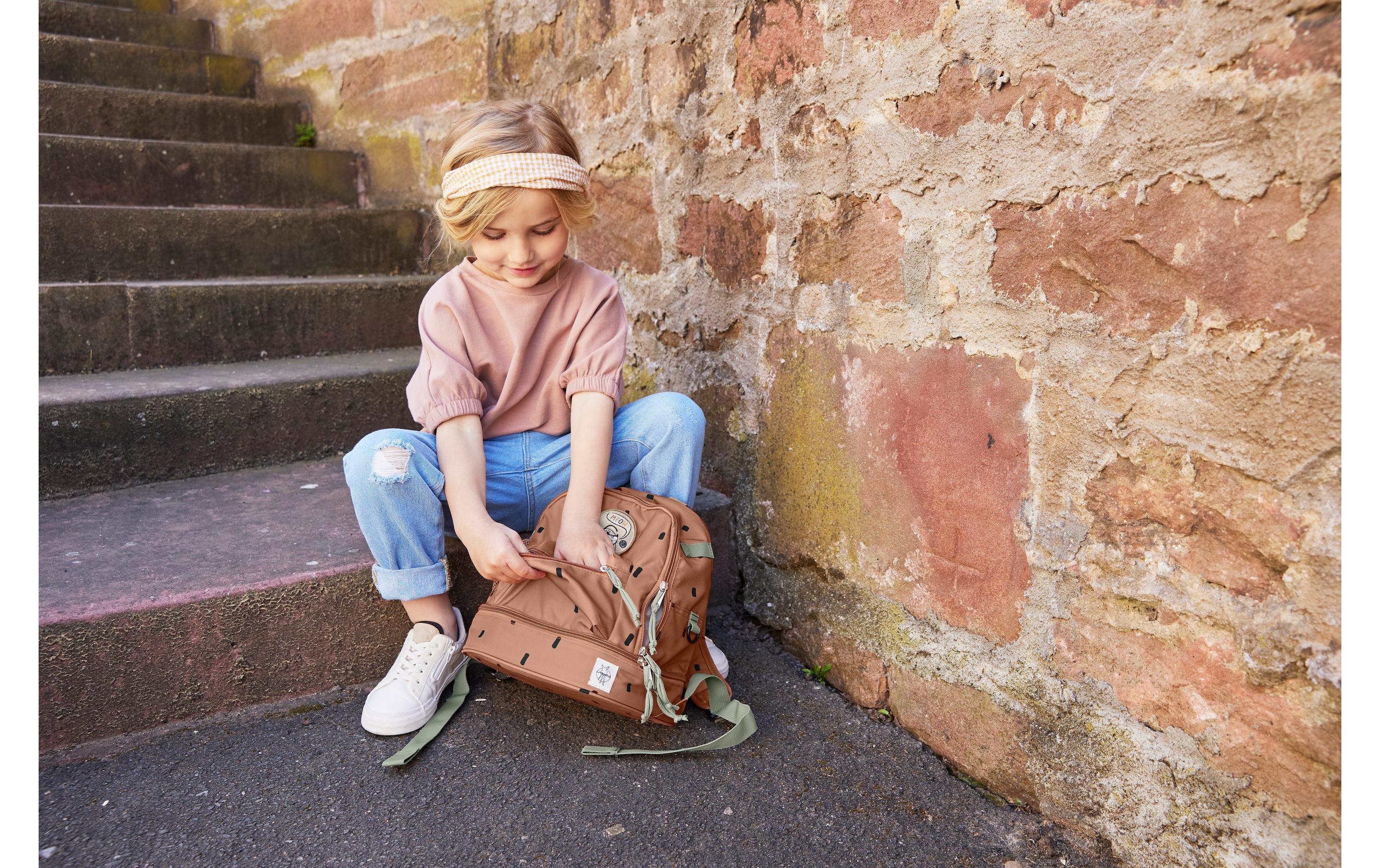 Rucksack Mini Backpack Happy Prints CaramelWasserabweisender Kinderrucksack mit gepolsterten Schultergurten