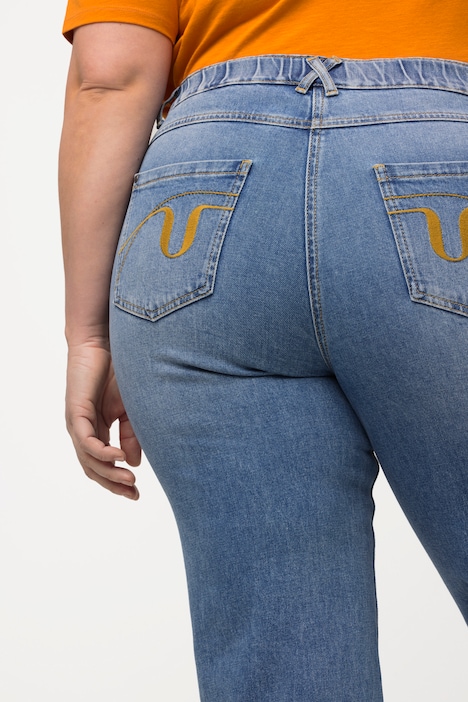 Marlenejeans Mary, weites Bein, Komfortbund, Biobaumwolle