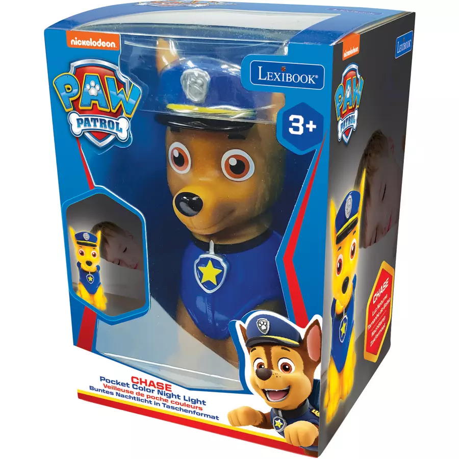 LEXIBOOK Paw Patrol Chase 3D LED-Taschen-Nachtlicht ca. 13cm