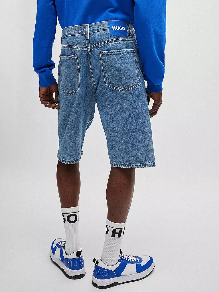 HUGO Jeansshorts SKATE SHORTS blau