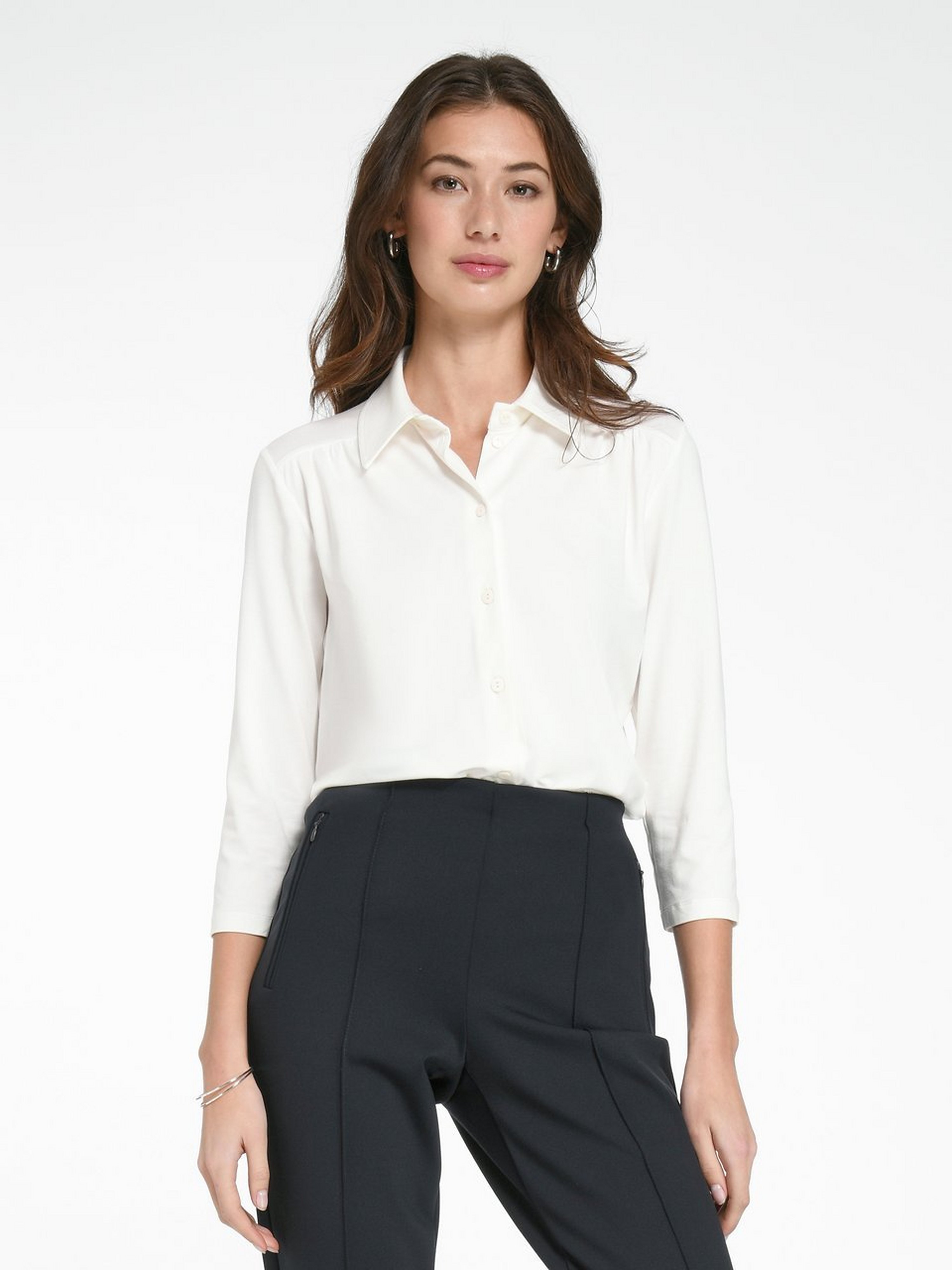Jersey-Bluse mit 3/4-Arm