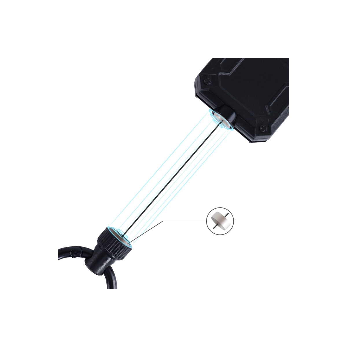 Plus Size Multifunksjonell magnetisk uttrekkbar nøkkelring 2-pack Sort