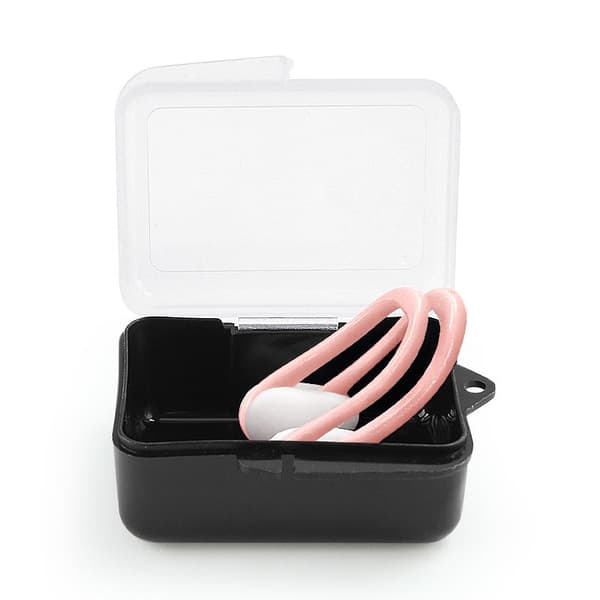 INF Dobbel Neseklype med Etui - 2 stk Rosa
