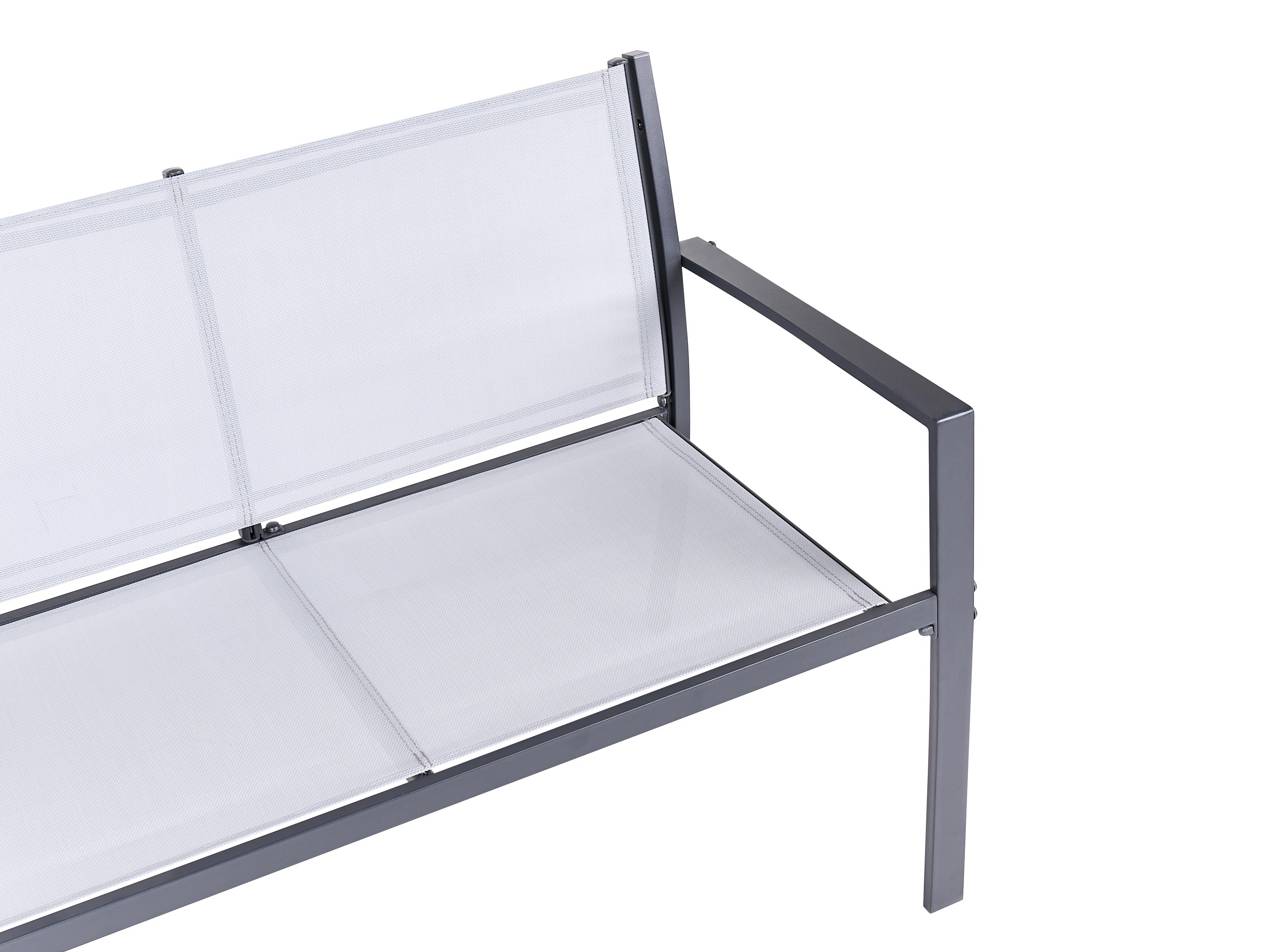 Loungeset met tafel 4-zits TAVOLETO Metaal Grijs