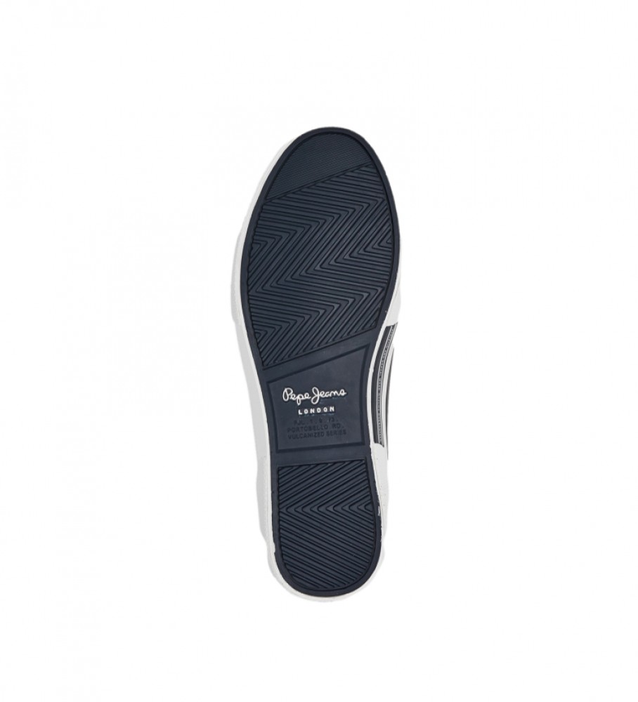 Tênis de couro Pepe Jeans Kenton Court, azul marinho
