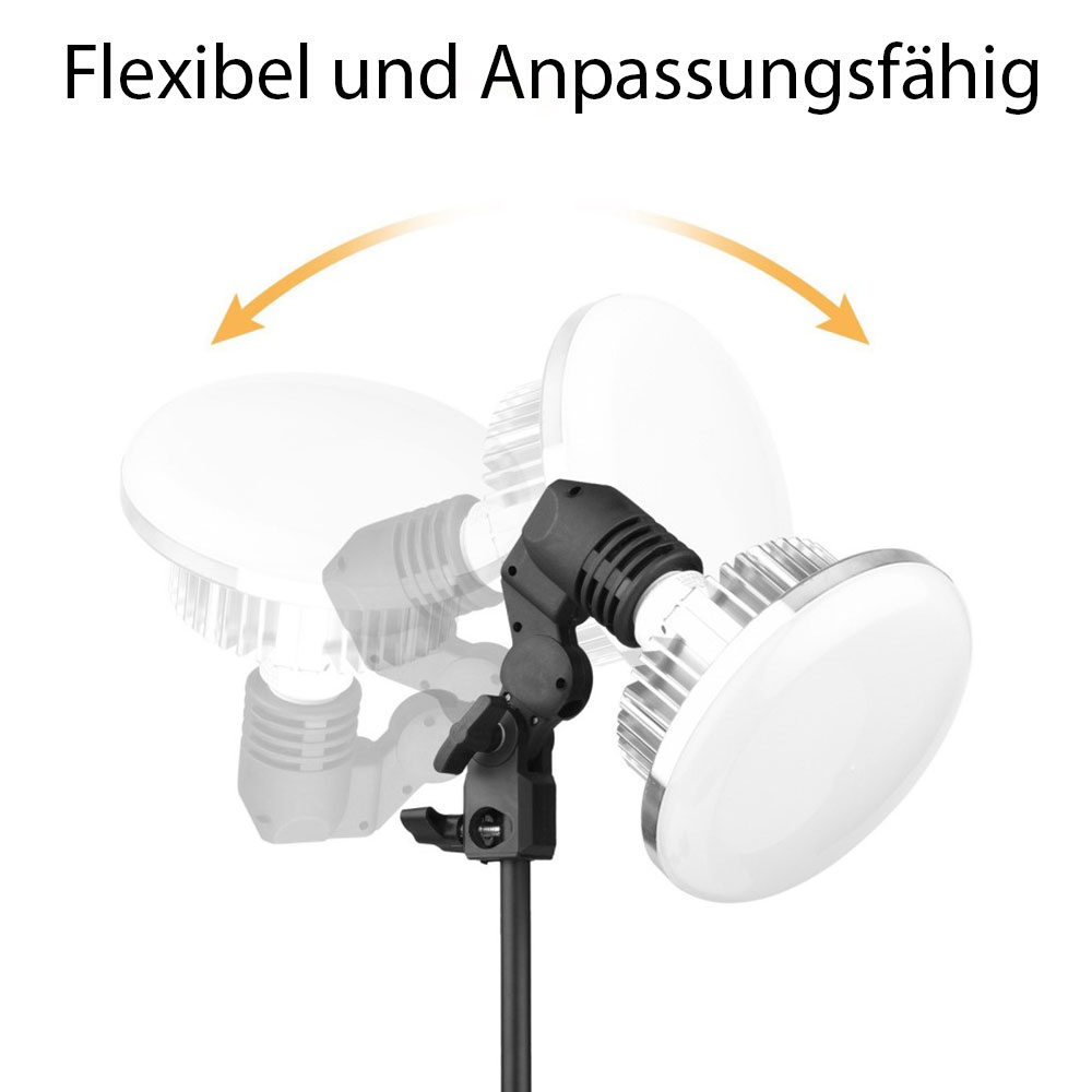 150W LED Video Beleuchtung Foto Selfie Licht Studio Ausrüstung mit verstellbarem Lichtständer (3200K-5500K) - Schwarz