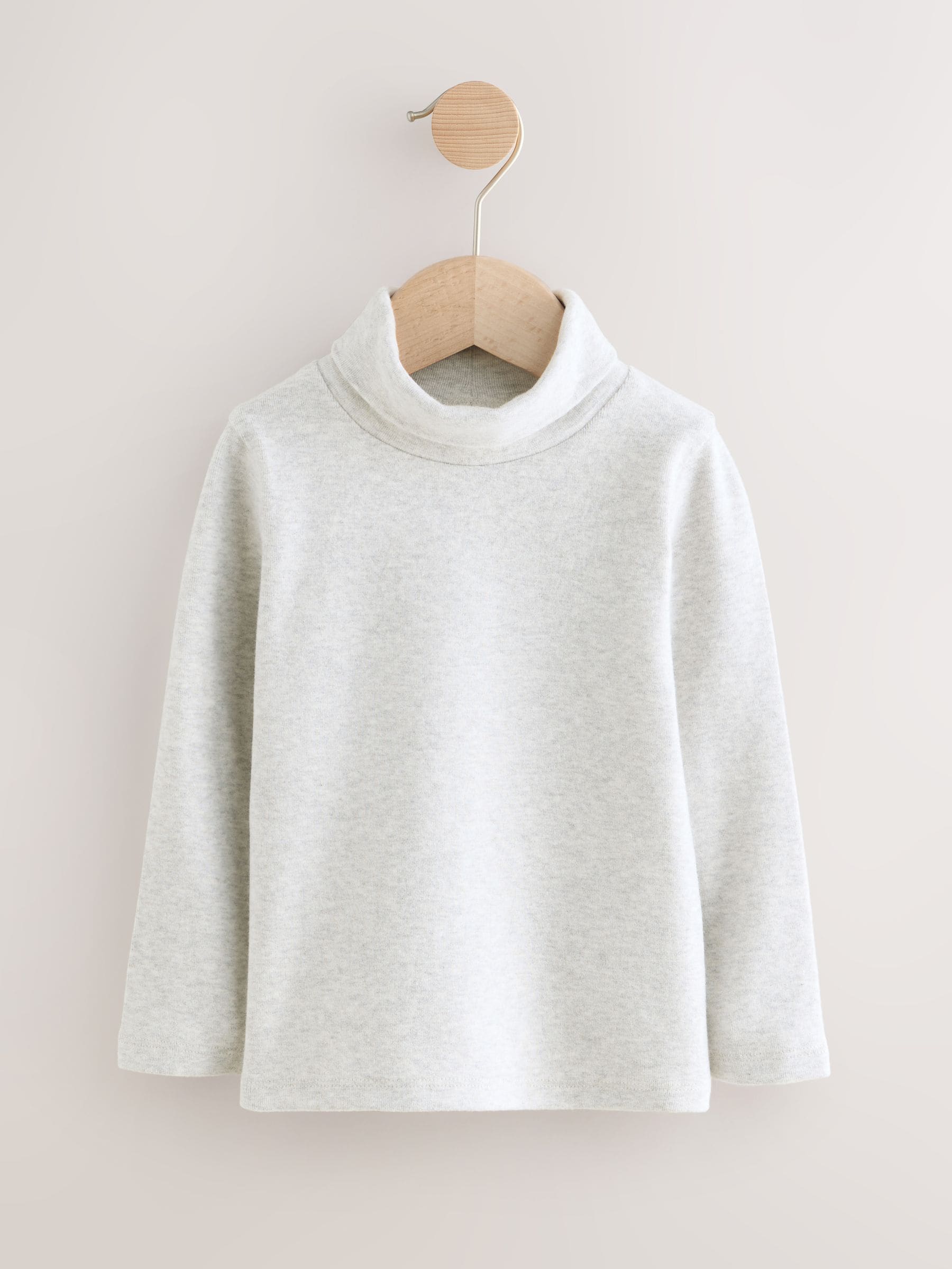 Roze/crème - Set van 3 tops met rolkraag (3mnd-7jr)