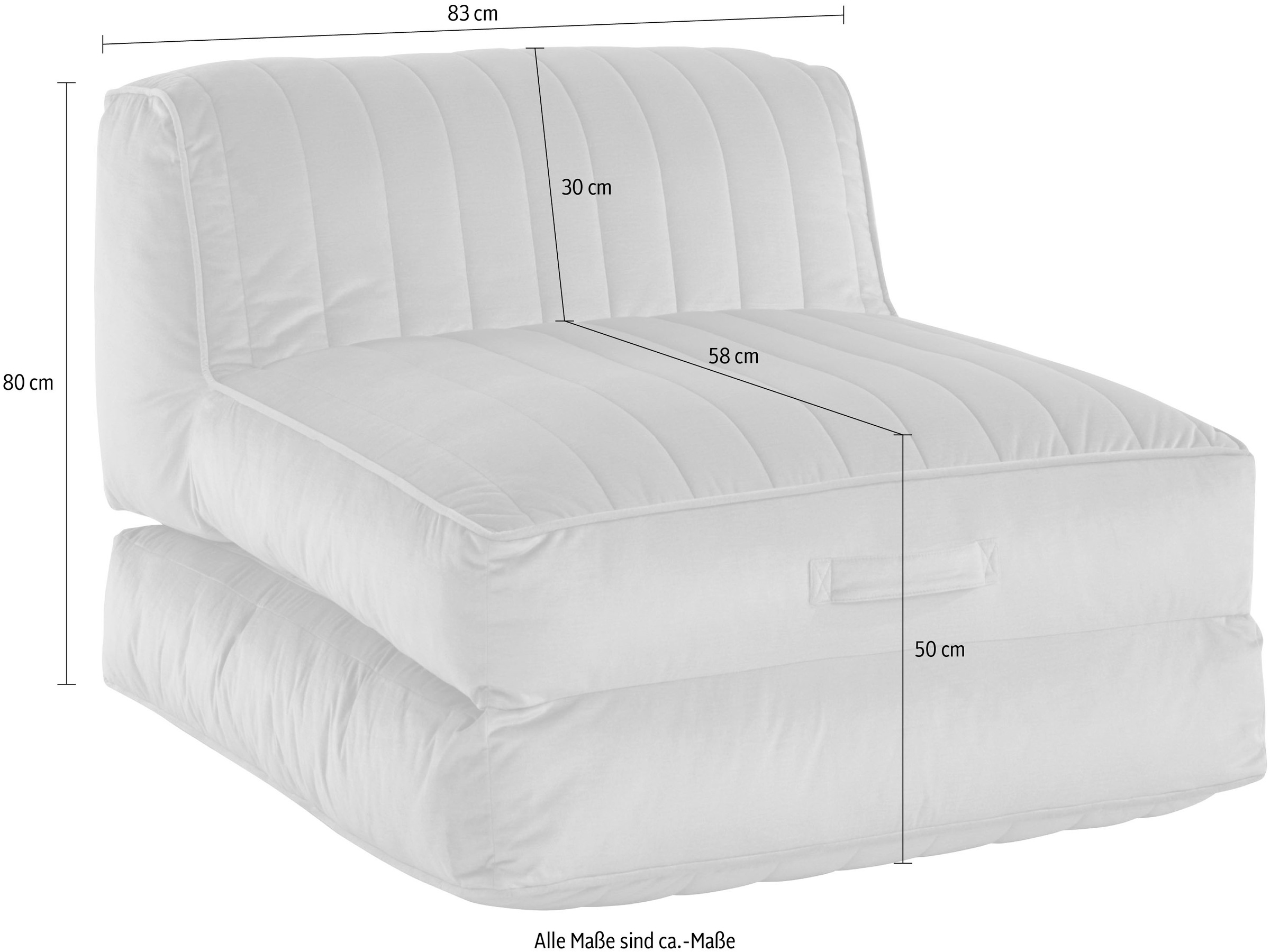 Leonique Relaxsessel »Polly« Loungesessel mit Schlaffunktion, perfekt als Gästebett, Daybed