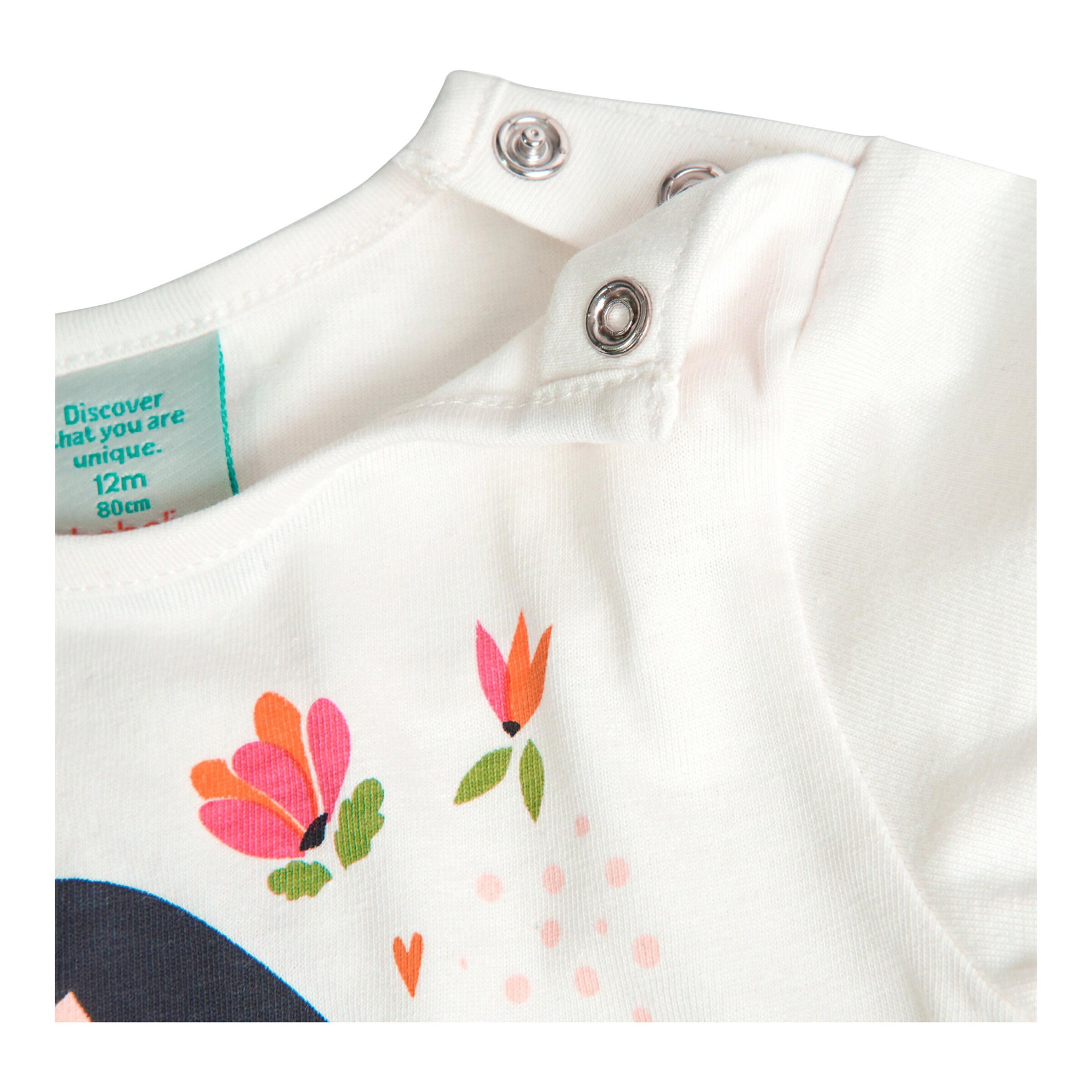 BOBOLI Shirt langarm Mädchen Bär natur/bunt