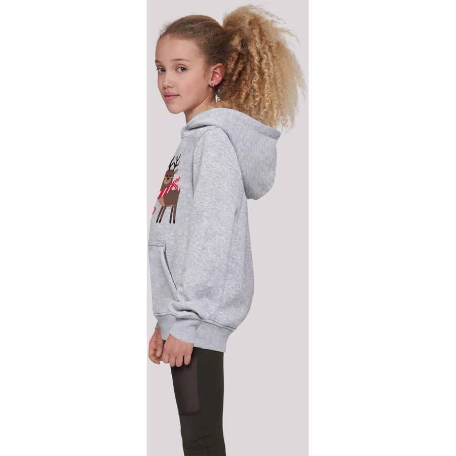 F4NT4STIC Hoodie Christmas Deer heather grey