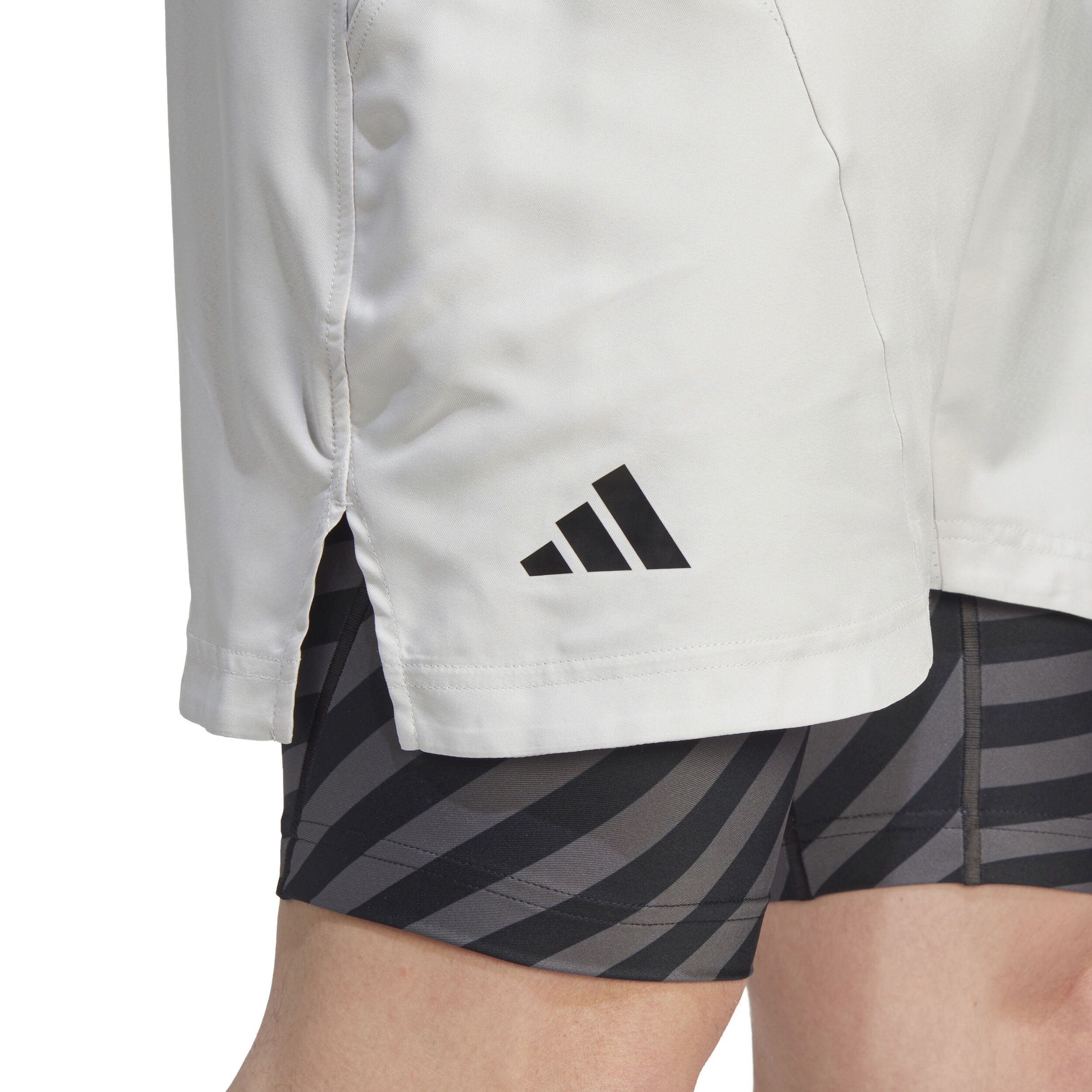 adidas 2in1 Pro Shorts Hommes - Gris Clair , Noir