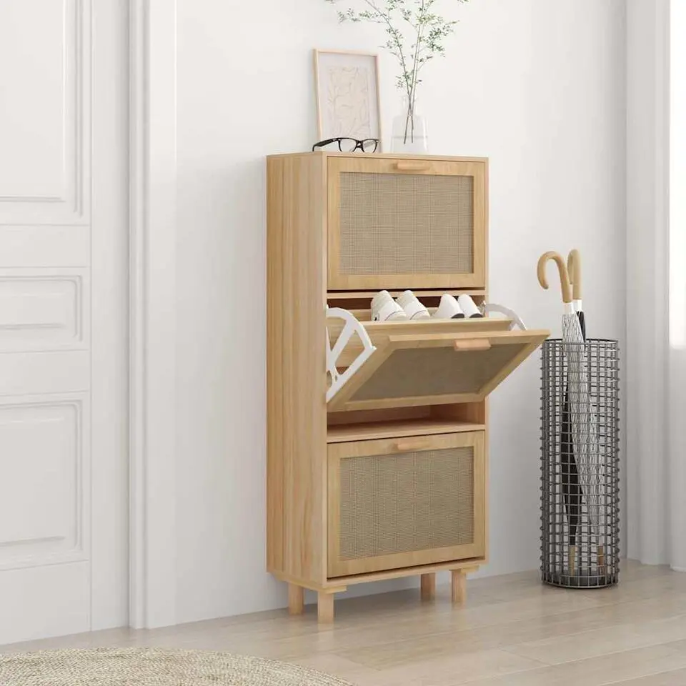 vidaXL - Schoenenrek - Bruin - Bewerkt hout