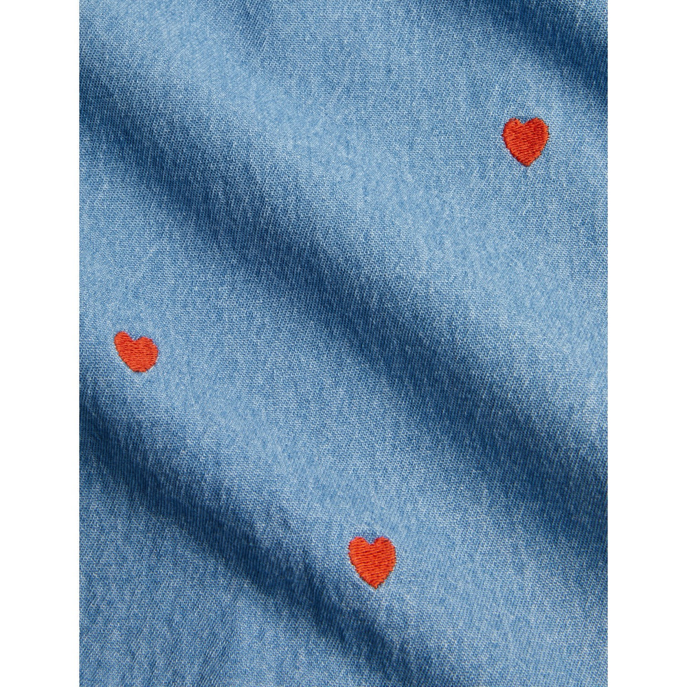 Køb Mini Rodini Blue Mini Hearts Aoe Woven Trousers
