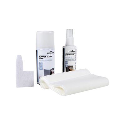 Durable PC Cleaning Kit - Kit de nettoyage (1 mousse nettoyante + 1 solution desinfectante + 10 chiffons absorbants) pour clavier et moniteur