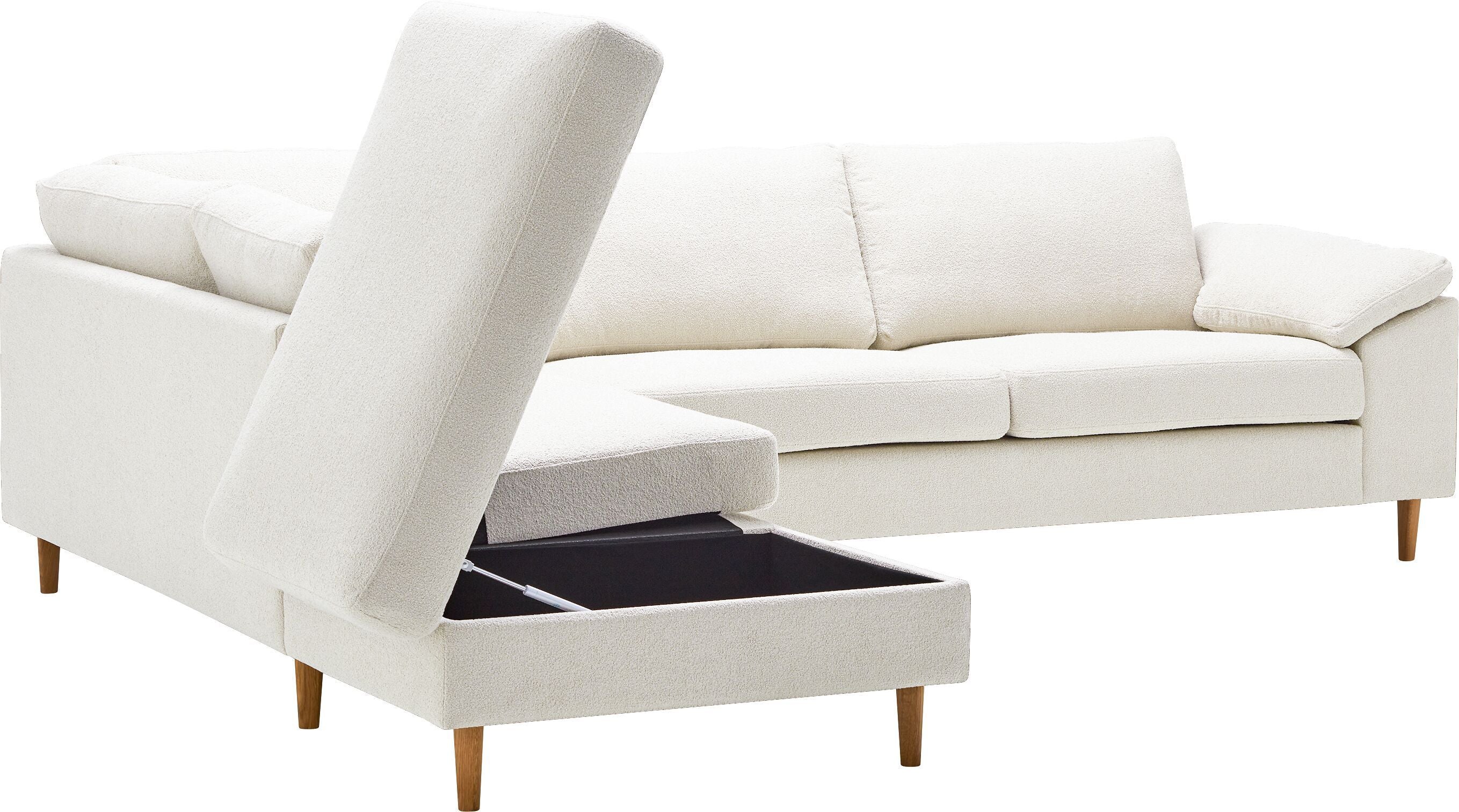 DIENER B St Enna 2.5er Sofa Otto L weiss - Weiss / B: 279.0 cm x T: 225.0 cm x H: 81.0 cm