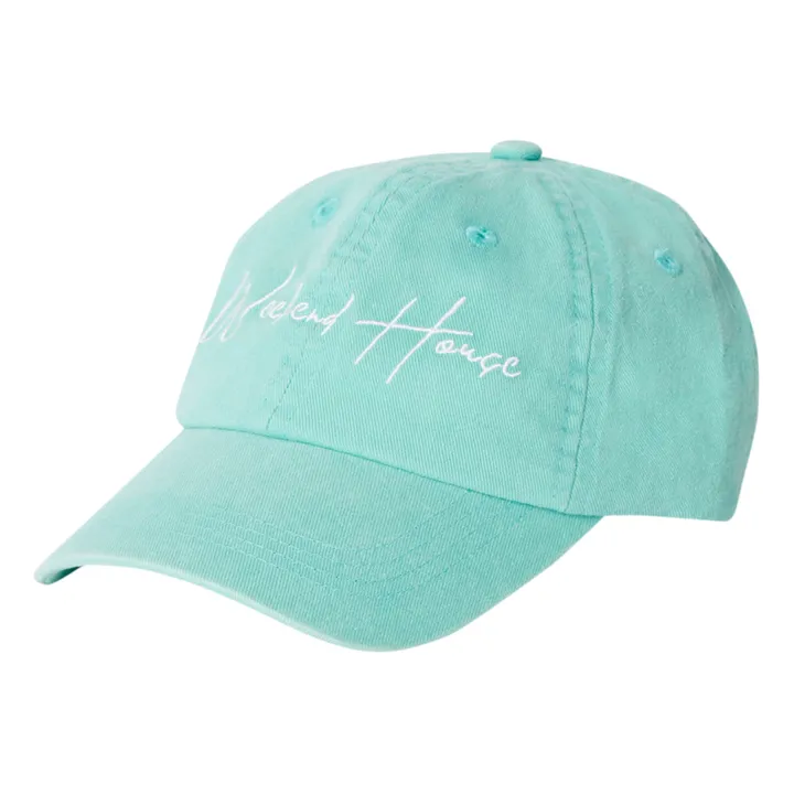 Weekend House Casquette Coton Bio Logo Green | Vert d'eau