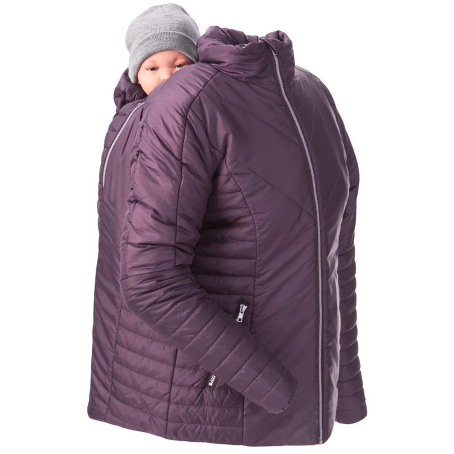mamalila Stepp-Tragejacke Aubergine