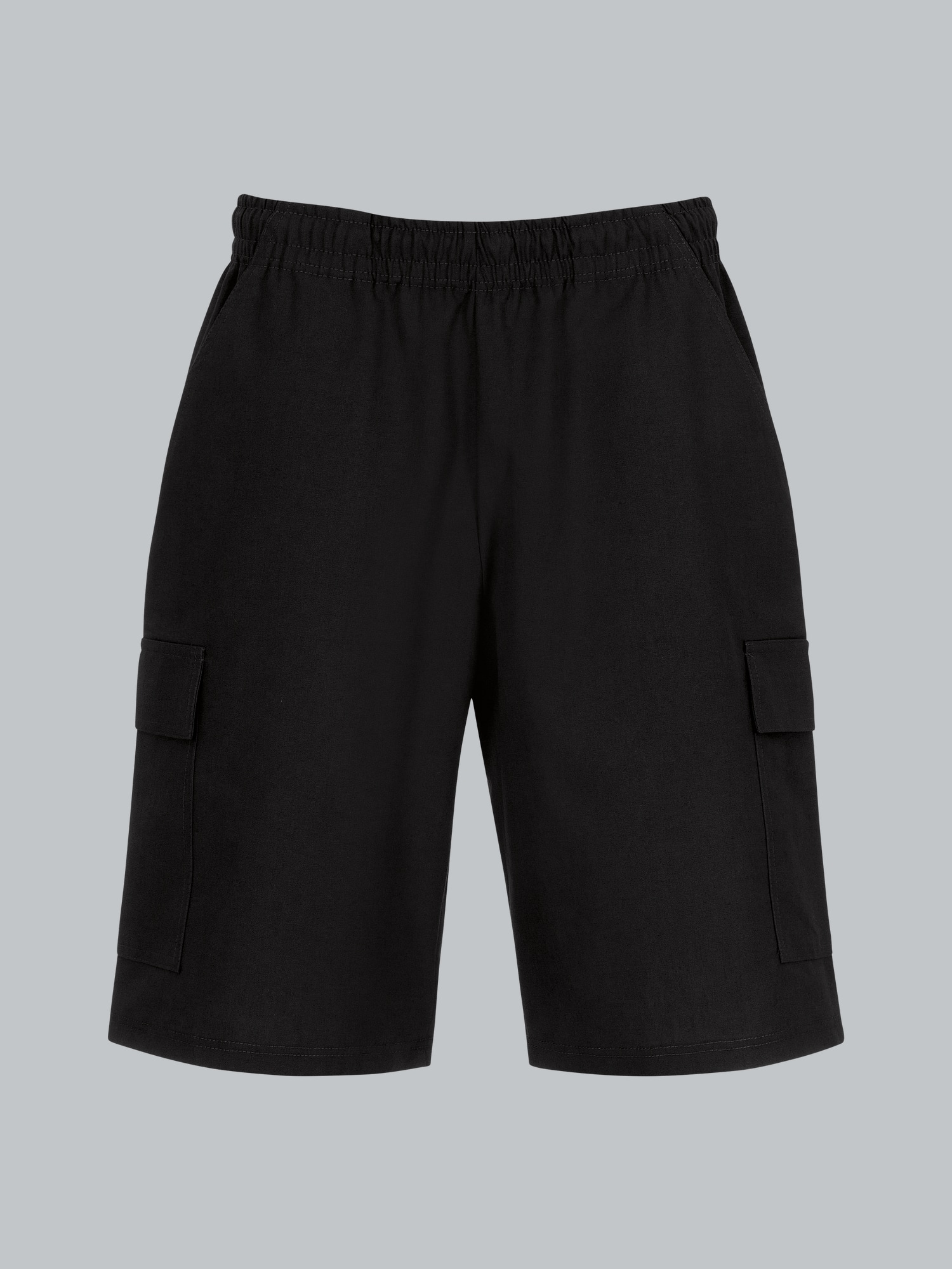 Cargo-Bermuda aus 100% Baumwolle Schwarz