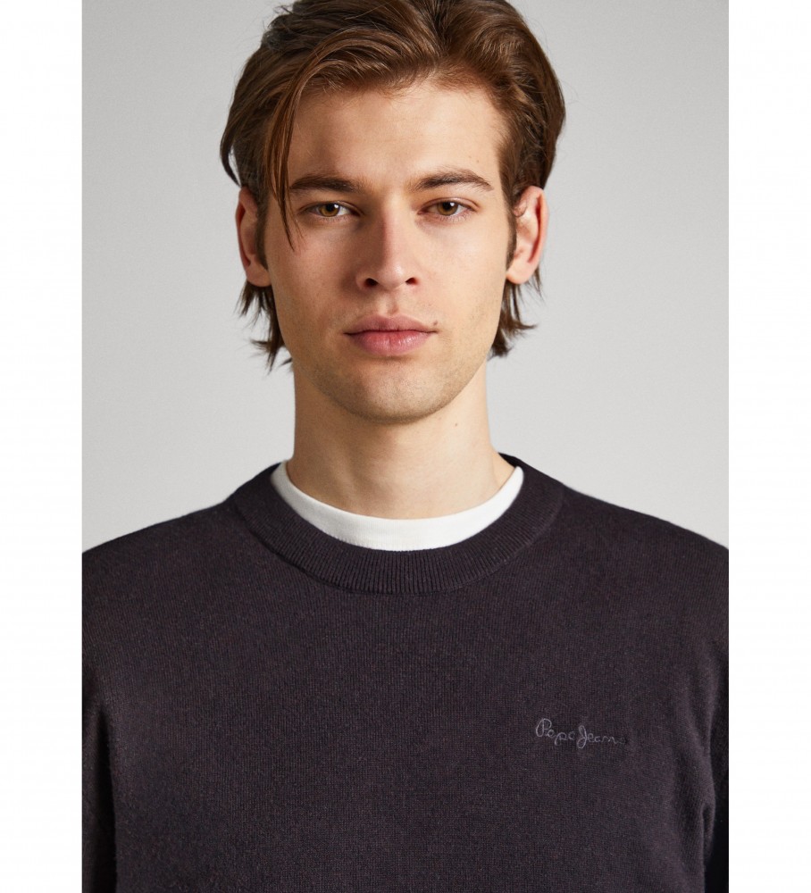 Suéter Pepe Jeans Andre de gola redonda preto