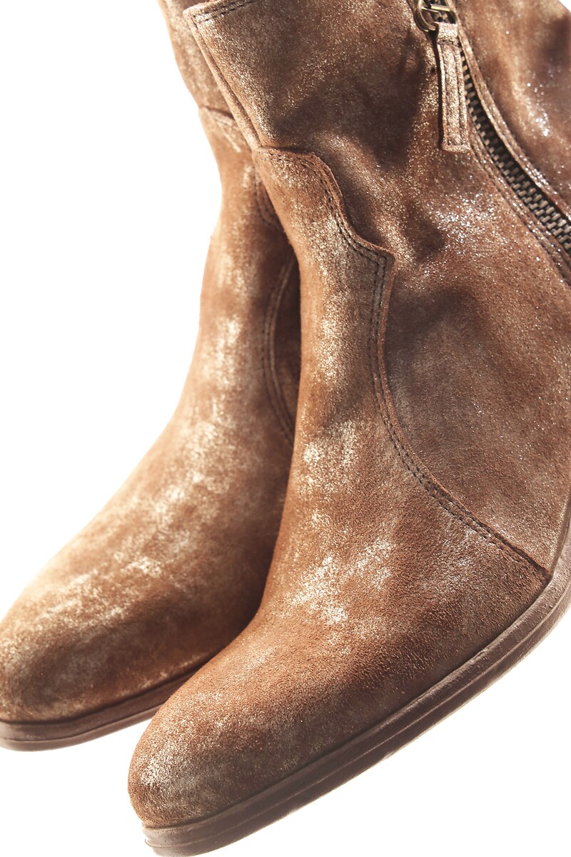 MJUS<br>Botas de tornozelo em couro com zíper
