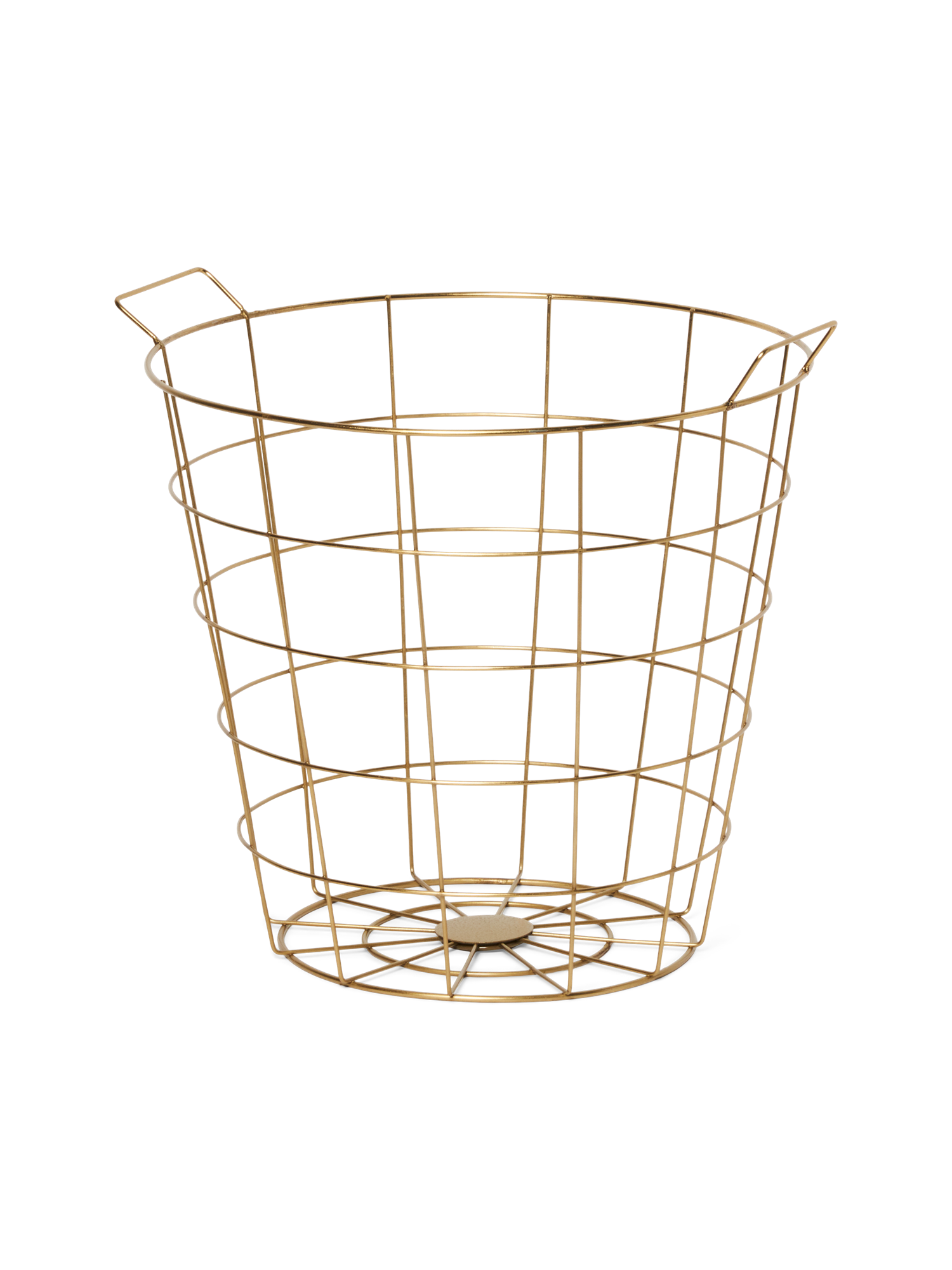 Kurv | Jern. Ø38 x 30 cm. | Gold