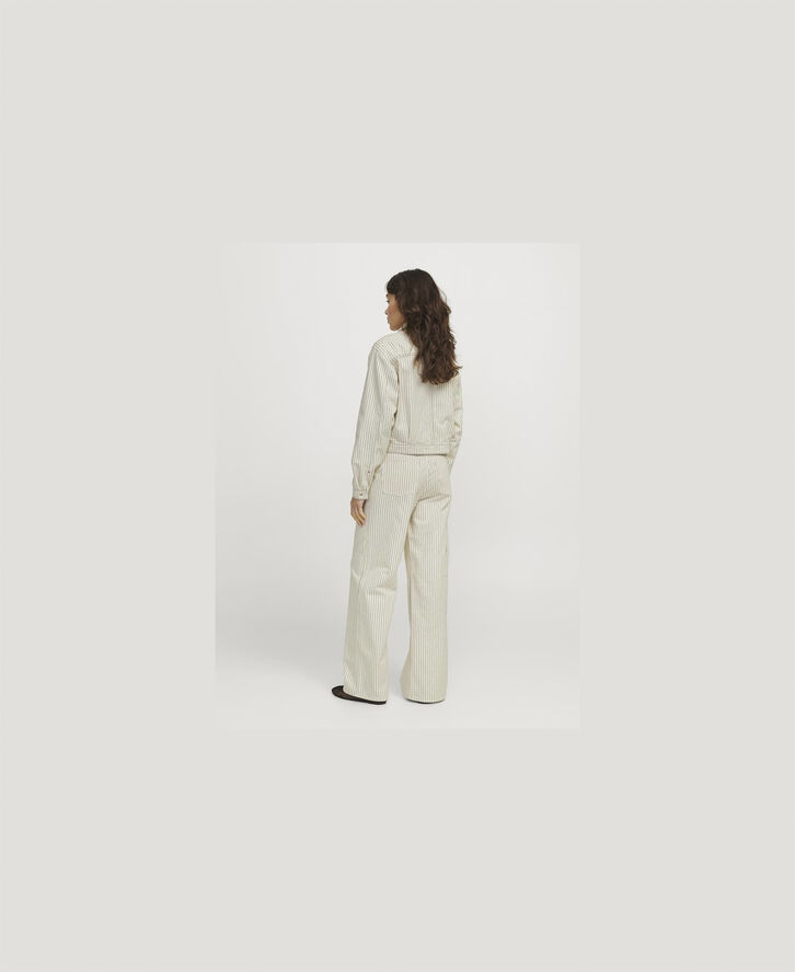 JJXX JXMADDY TOKYO MW PANT PNT Blanc de blanc/black pinstripe