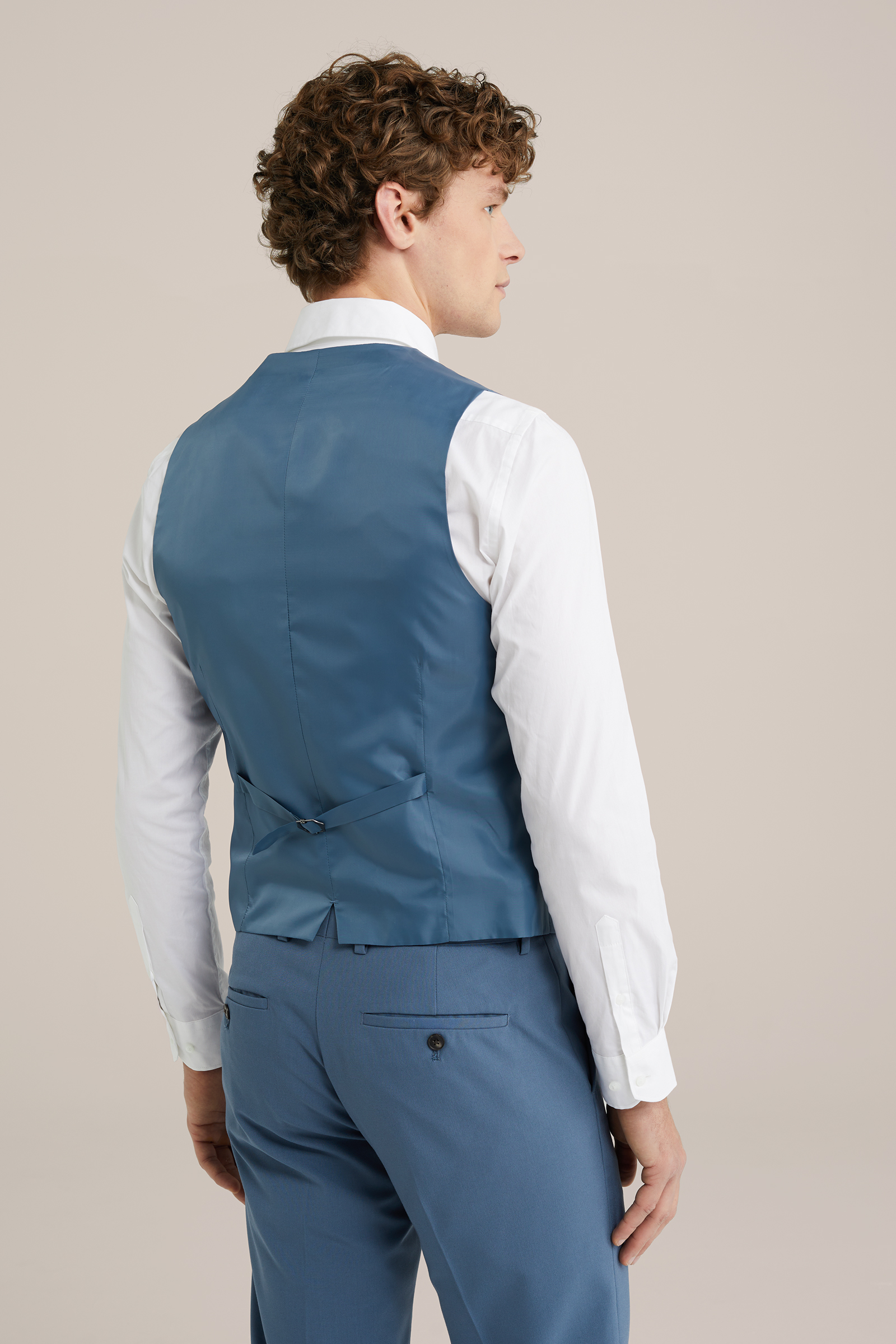slim fit gilet met stretch Fundamentals Marineblauw