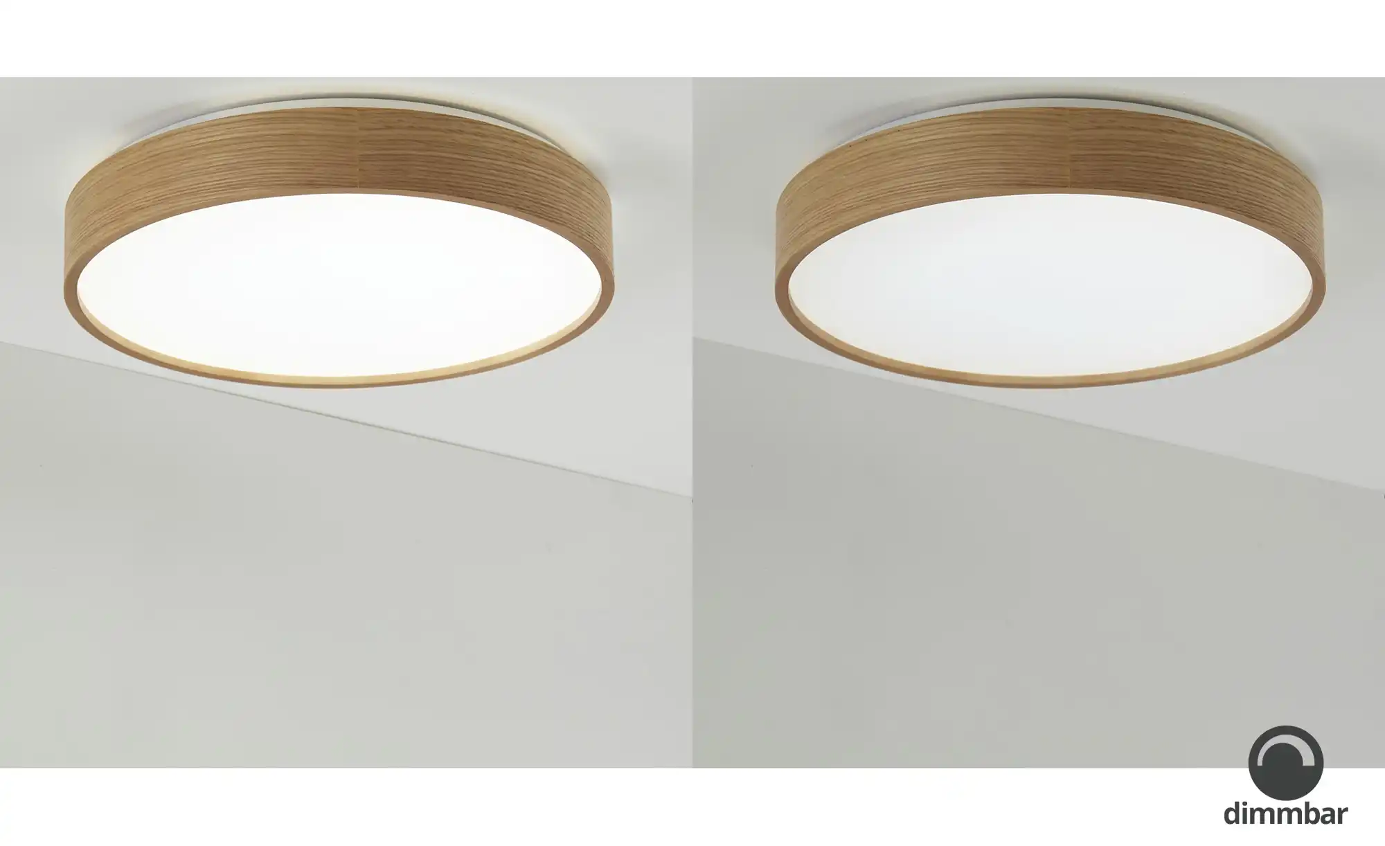KHG LED-Deckenleuchte, 1-flammig, Eichenholz