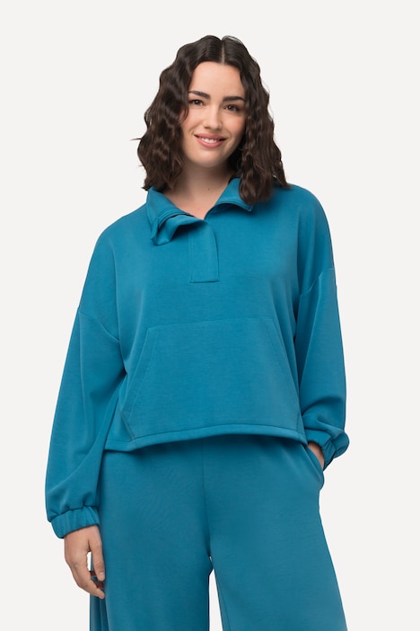 Sweatshirt, Stehkragen, Oversized, Langarm