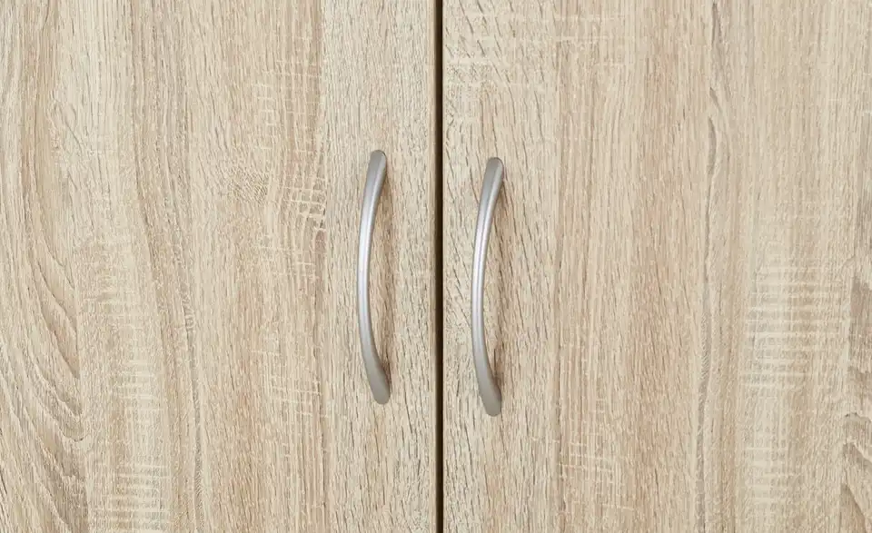 Schrank, 2-türig Multischrank-System Eiche sägerau (Nachbildung) 80 cm