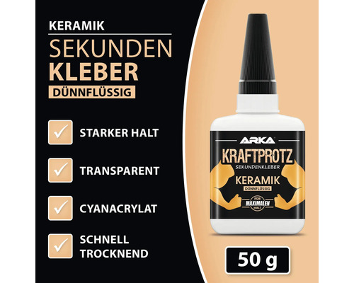 ARKA Kraftprotz Superlijm Keramiek Dun 50 g
