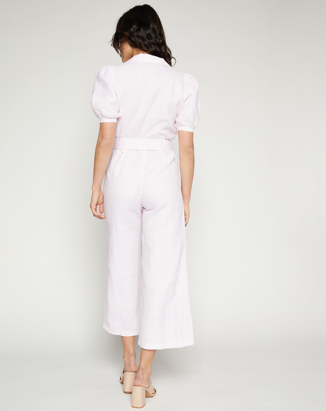 Faithfull the Brand Combinaison 100% Lin Frederikke rose pâle