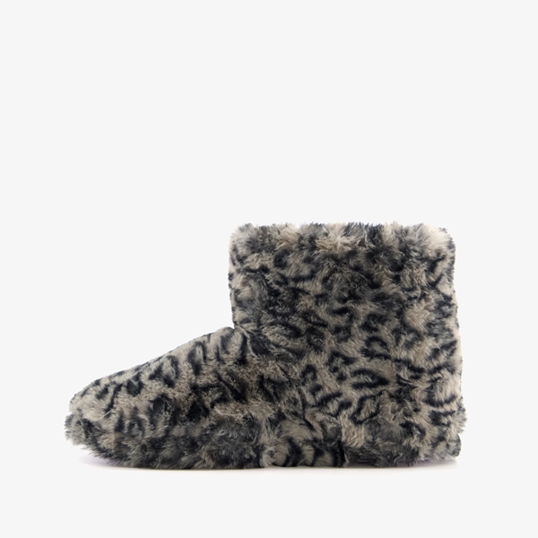 Thu!s dames sloffen met luipaardprint grijs