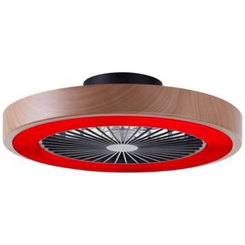 Brilliant plafondventilator Slimline met lamp en RGB functie 40W hout