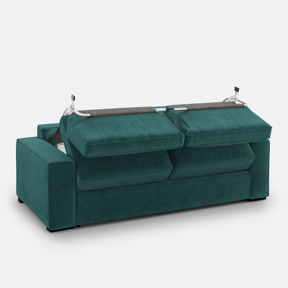LA REDOUTE INTERIEURS<br>Sofá cama de veludo, espuma HR premium, Cecilia