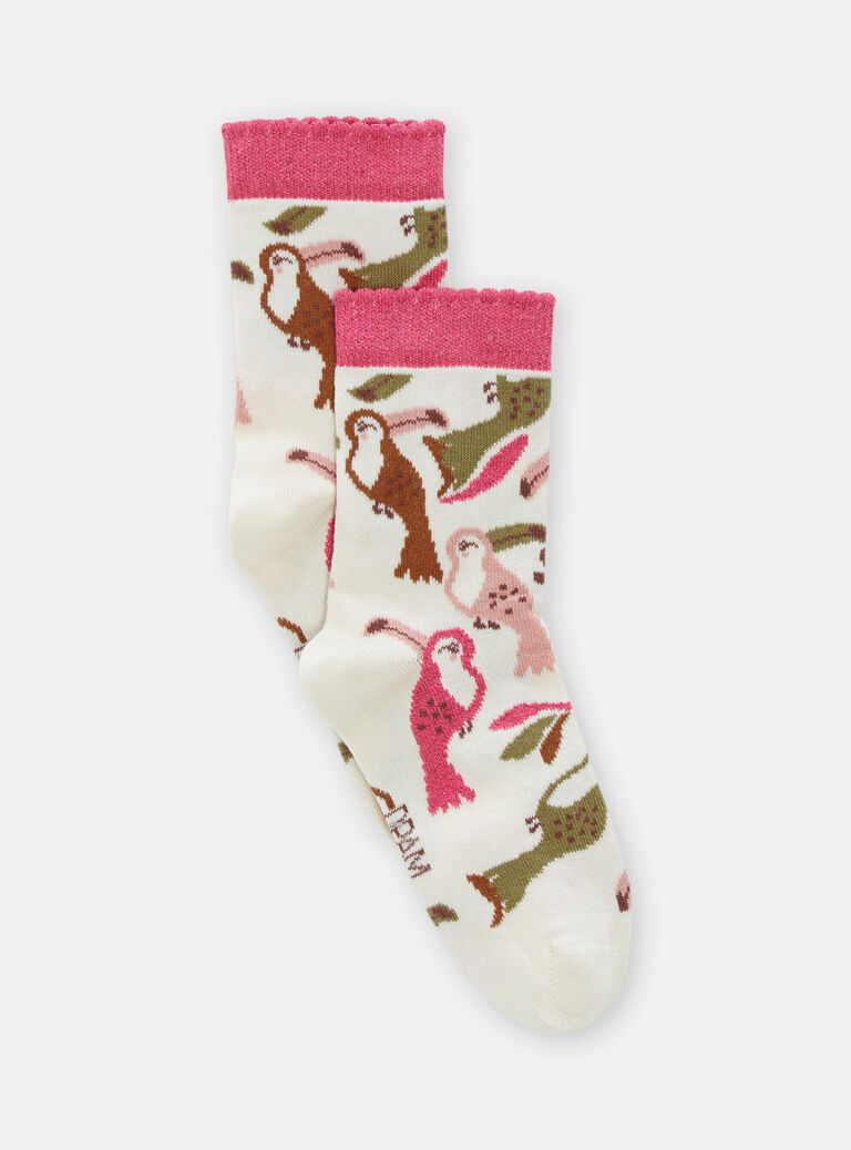 Chaussettes à motif toucan pour fille