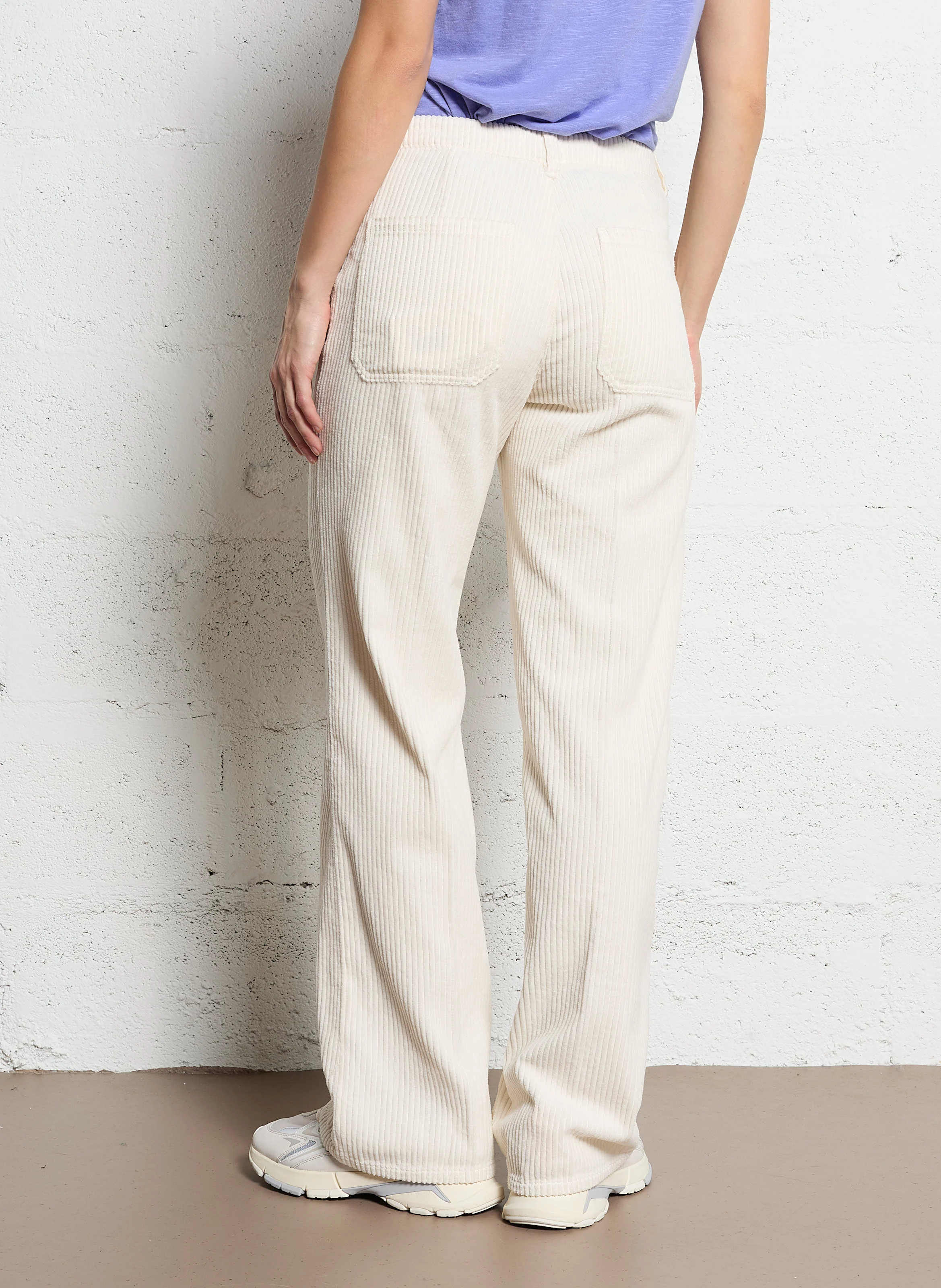 WHAM - Pantalon large en velours côtelé de coton | Beige