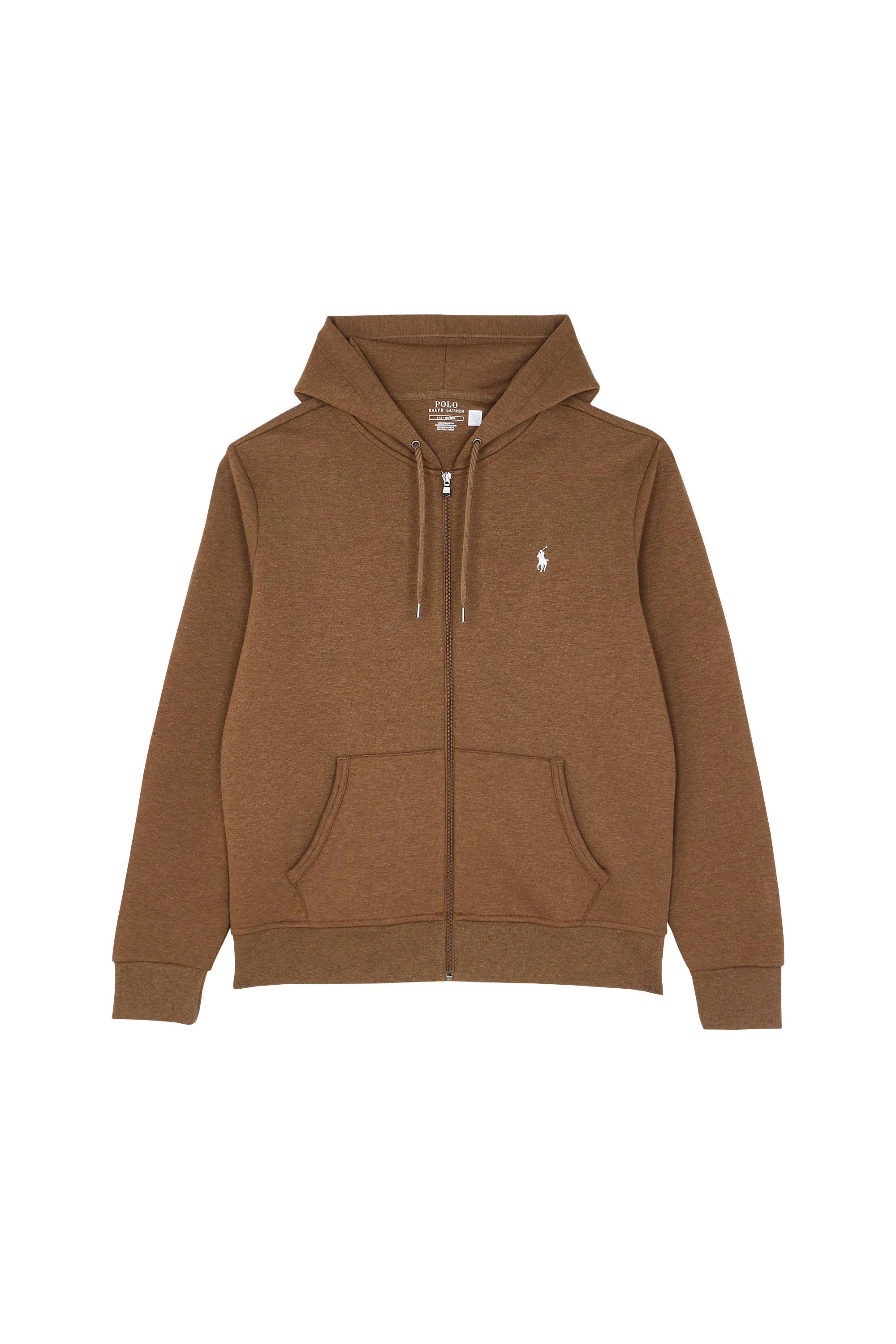 POLO RALPH LAUREN Hoodie zippé 30/1 DOUBLE KNT CVC-LSL-KNT Marron