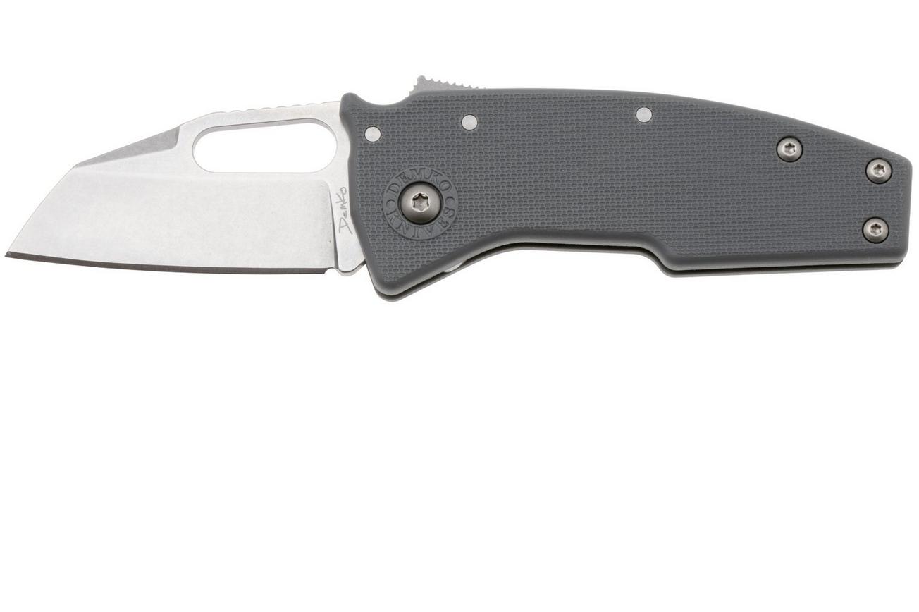 Demko Nano-Shark, NANO-10A-GREY GRN-SF, Stonewashed AUS-10A Shark Foot, Grey GRN zakmes