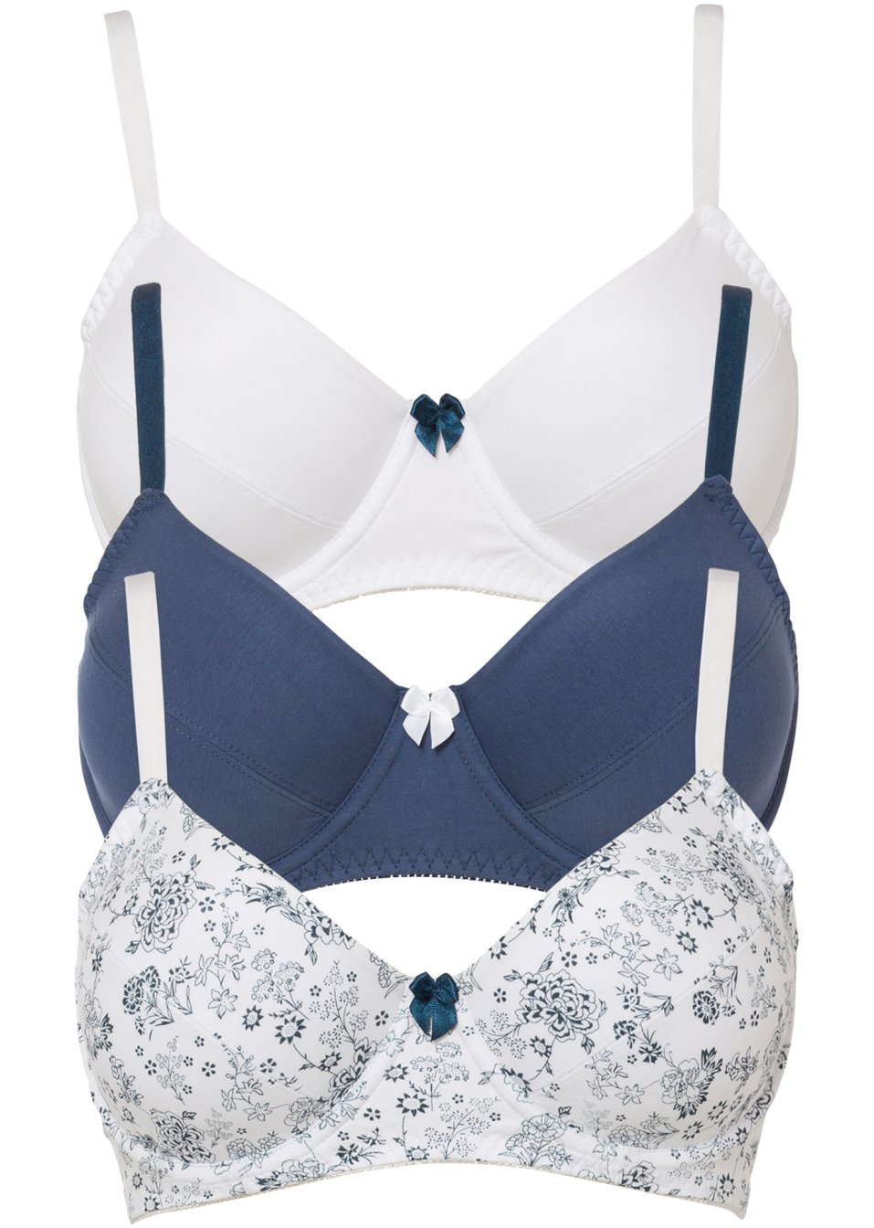 Lot de 3 soutiens-gorge avec coton
