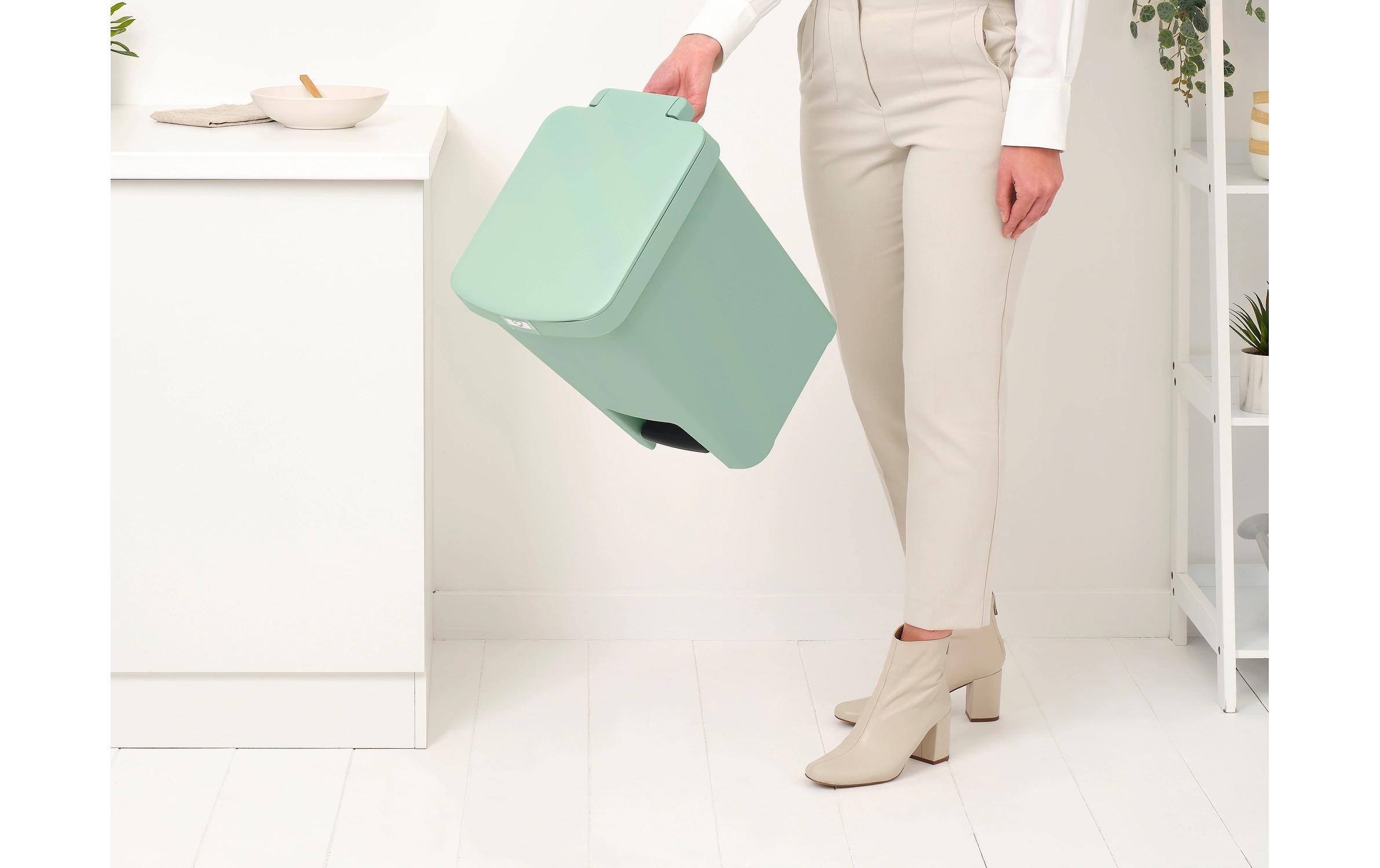 Recyclingbehälter StepUp 25 l, GrünTreteimer für Recyclingmaterialien