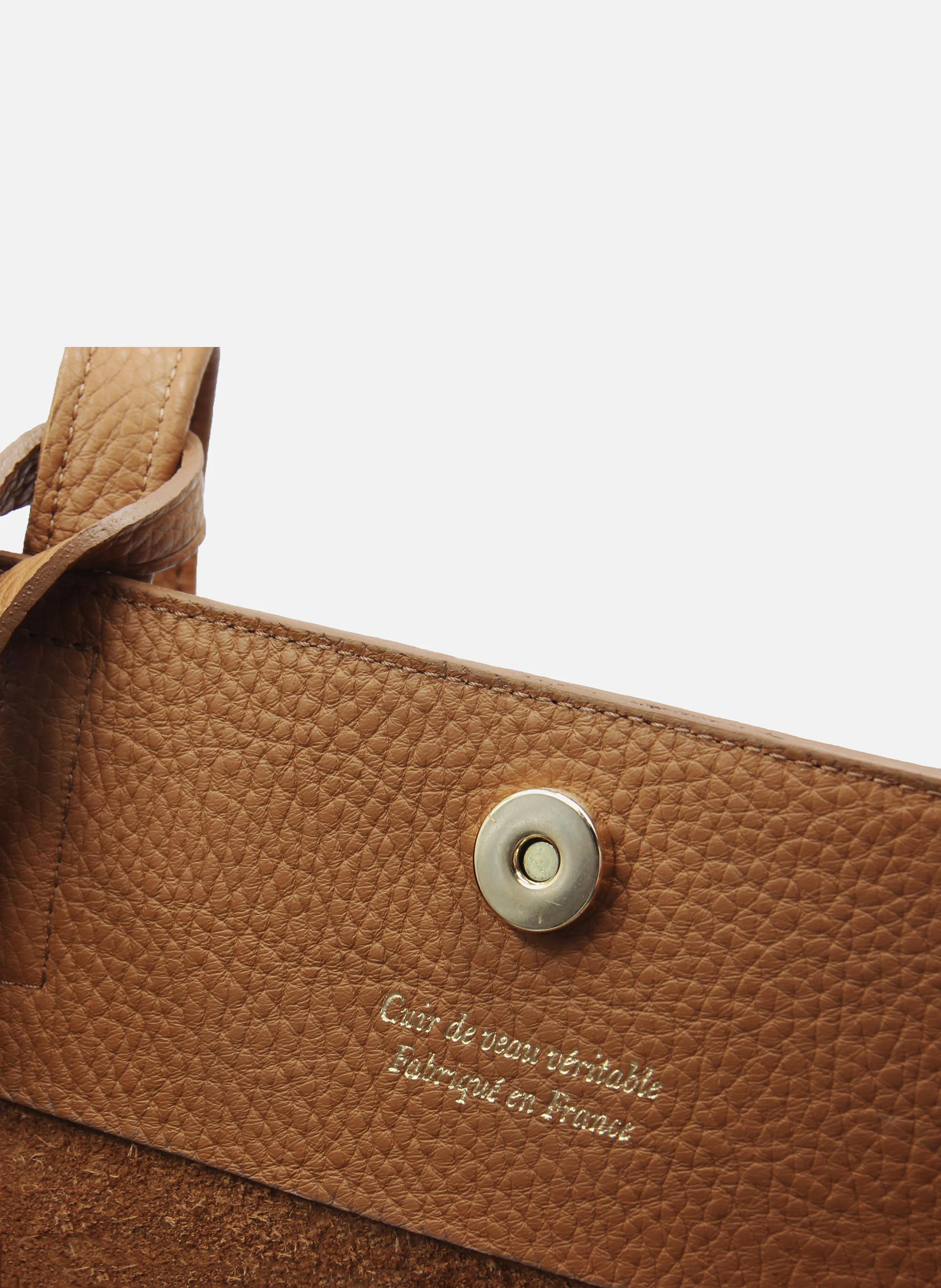 Sac cabas cuir grainé souple | Marron