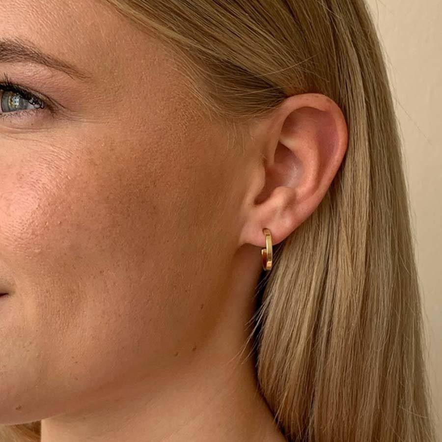 Snö Of Sweden Moe Ring Earring Plain Gold 15mm