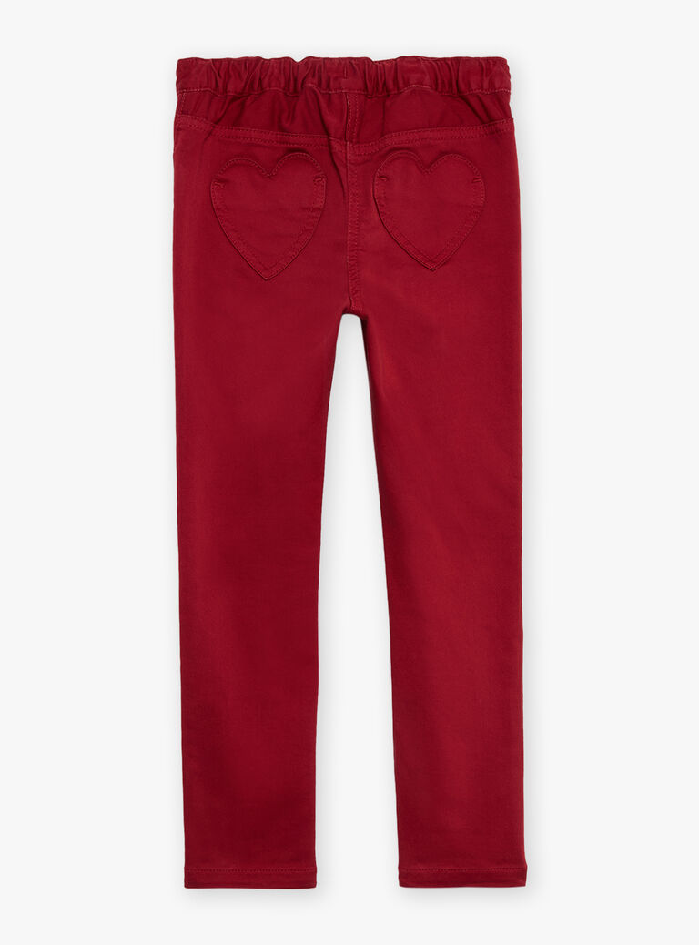 Jean slim framboise