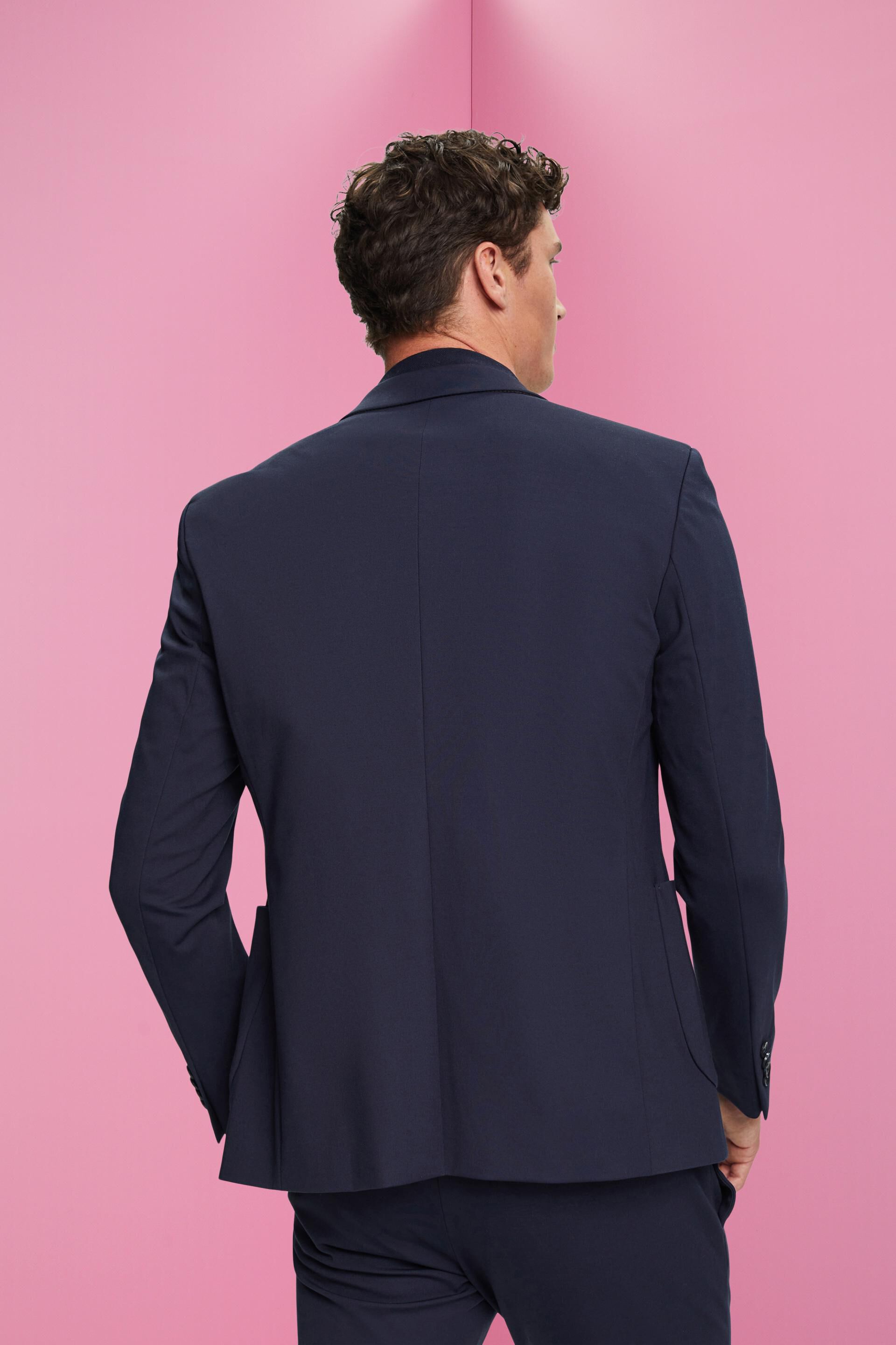 Blazer en jersey de maille piquée à boutonnage droit