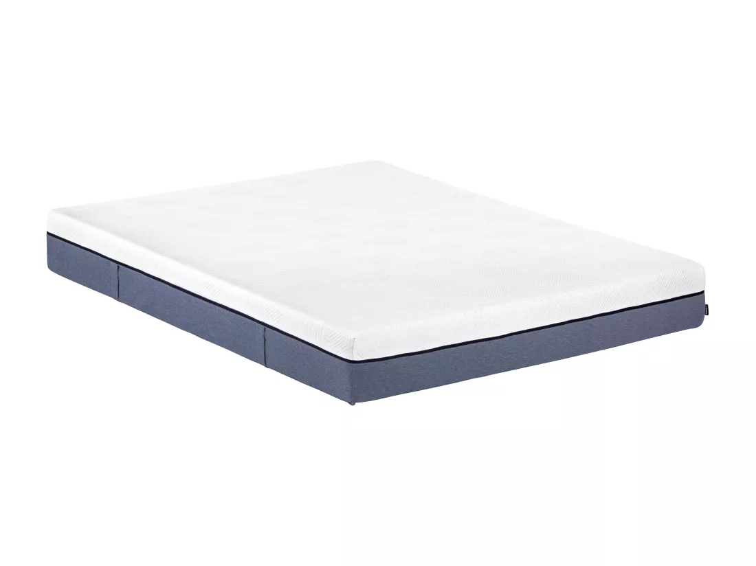 Ensemble 180 x 200 cm sommier coffre blanc + matelas ressorts ensachés 7 zones et mémoire de forme ép.24cm - KASUI de YSMÉE