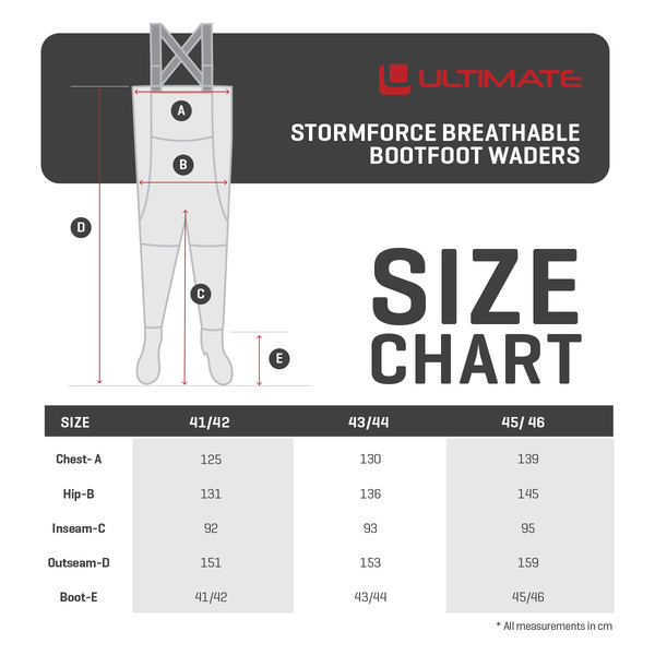 Waders Ultimate Stormforce Breathable Bootfoot