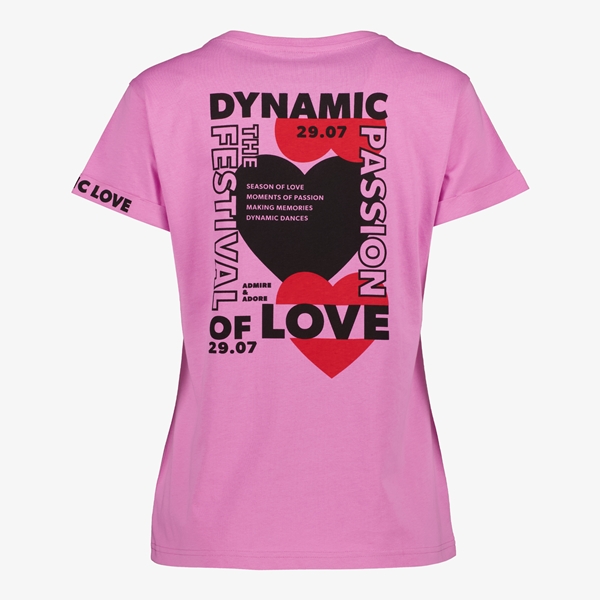 TwoDay dames T-shirt roze met backprint